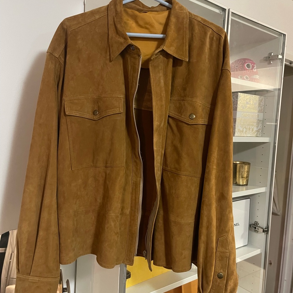 Orvis Suede Leather Jacket in Camel